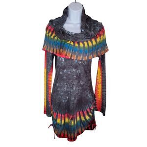 Warrior Within Jammin Dyes Huntress Tie Dye Cinch Dress Size Large